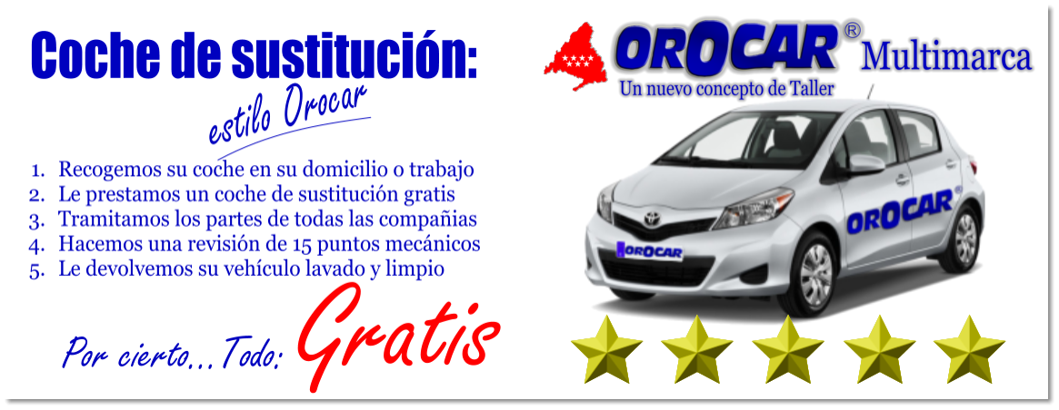 Coche de sustitucion gratis en madrid